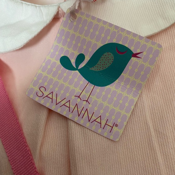 SAVANNAH Girls Spring Dress Pink Size 6 Easter Bunny Embroidered + Bunny Bag - Picture 6 of 14